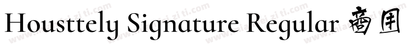 Housttely Signature Regular 商用须授权 7字体转换